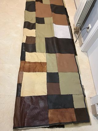 Alfombra patchwork piel retales