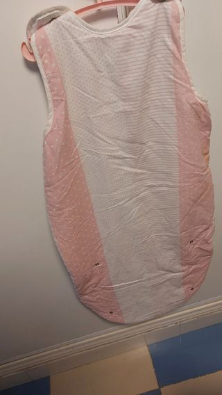 Saco dormir bebé rosa estrellas y cuadros