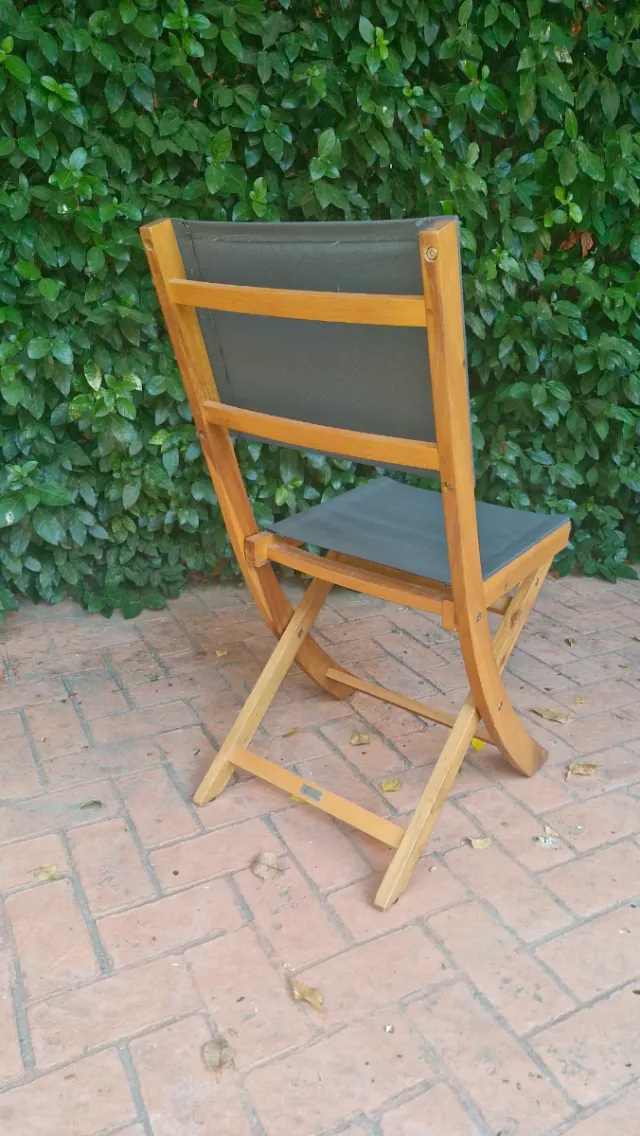 Sillas de jardín plegables de madera