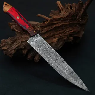 Coltello Chef Acciaio Damasco Forgiato