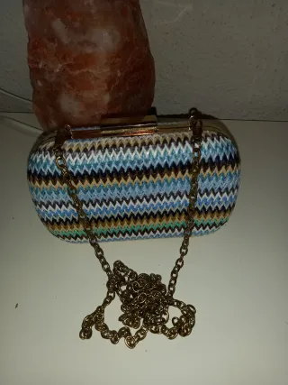 Bolso de fiesta con cadena multicolor