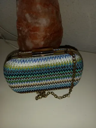 Bolso de fiesta con cadena multicolor