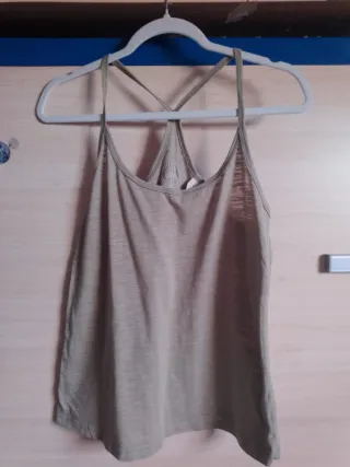 Camiseta tirantes verde talla M