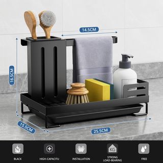 Organizer Lavello Cucina FOXWHALE Nero DC035