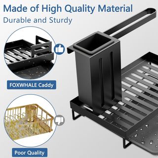 Organizer Lavello Cucina FOXWHALE Nero DC035