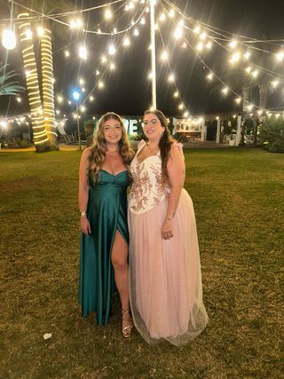 Vestido Mamba verde boda talla L ajustable