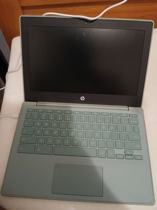 Portátil HP gris/verde como nuevo