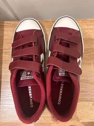 Zapatillas Converse velcro rojas