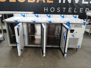Bajo mostrador 3 puertas acero inoxidable