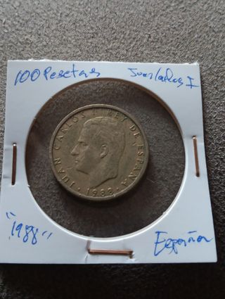 Moneda de 100 pesetas año 1988