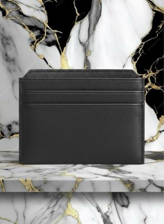 Tarjetero “Massimo Dutti” | Negro | Símil | Piel