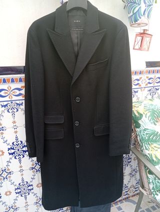 Abrigo elegante negro Zara Talla M