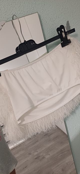 Top blanco con brillo