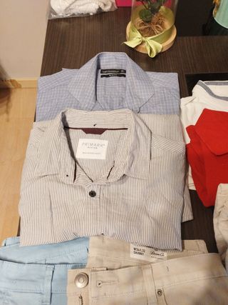 Lote Ropa Hombre Beige y Azul