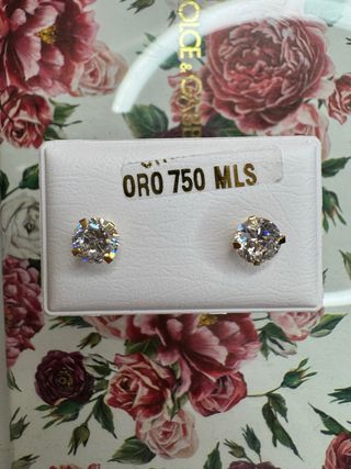Pendientes Oro 18k Circonitas