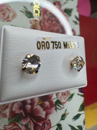 Pendientes Oro 18k Circonitas