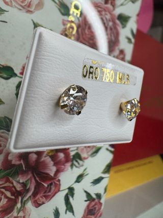 Pendientes Oro 18k Circonitas