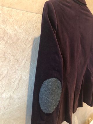 Americana Zara Terciopelo Morado Coderas