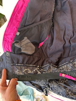 Chaqueta Columbia Talla M Rosa y Blanca