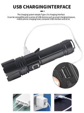 Linterna Táctica LED Súper Brillante