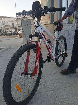 Bicicleta de Montaña B'TWIN Blanca y Roja