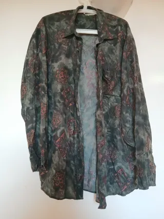 Camicia in seta fantasia