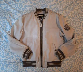 Cazadora Schott Piel beige,gris y Marrón