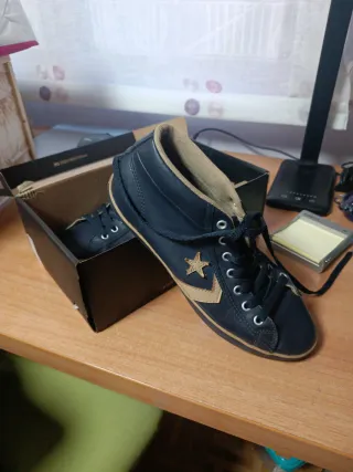 Zapatillas Converse Talla 42 Azul y Beige