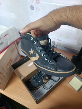 Zapatillas Converse Talla 42 Azul y Beige