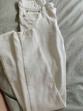 Pantalón Mango Blanco Talla M