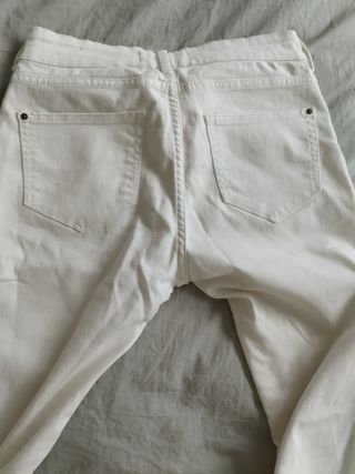 Pantalón Mango Blanco Talla M