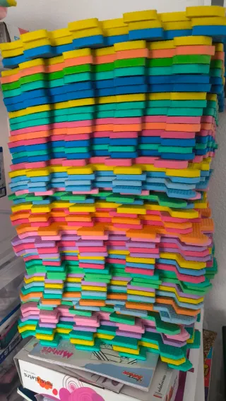 Alfombra goma EVA puzzle multicolor