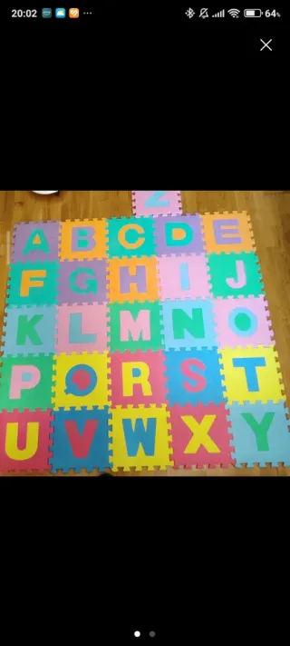 Alfombra goma EVA puzzle multicolor