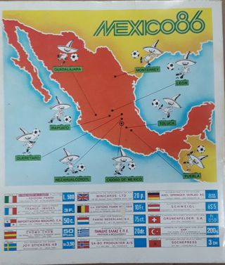 Album Cromos Mundial México 86