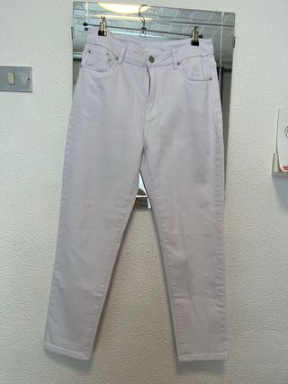 Pantalones vaqueros blancos mujer Talla L