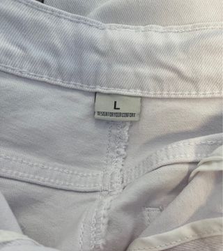 Pantalones vaqueros blancos mujer Talla L
