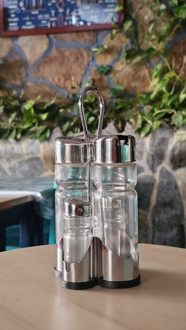 Set Aceitera, vinagreta, salero y pimentero