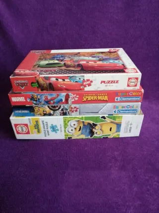 LOTE 4 PUZZLES INFANTILES 