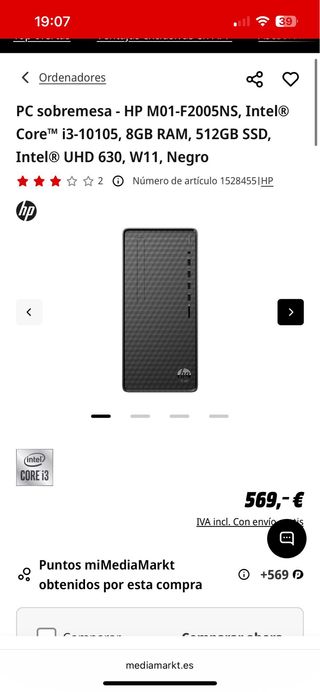 PC SOBREMESA HP + MONITOR HP