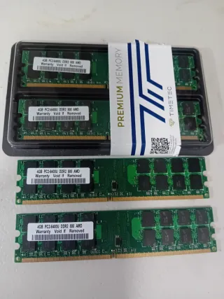 4x Módulos Timetec DDR2 800MHz PC2-6400U. 4 uds