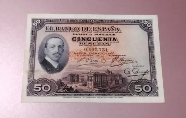 Billete 50 Pesetas Banco de España 1922 