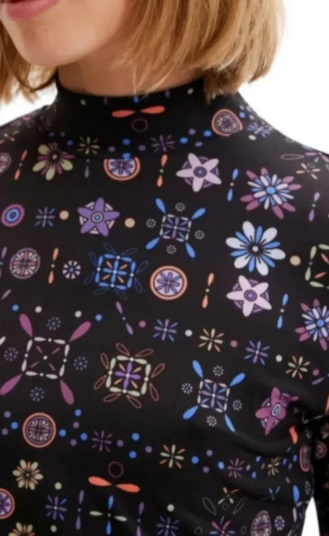 Camiseta Desigual Talla S Estampado Geométrico