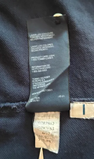 Polo Tommy Hilfiger manga larga L azul oscuro