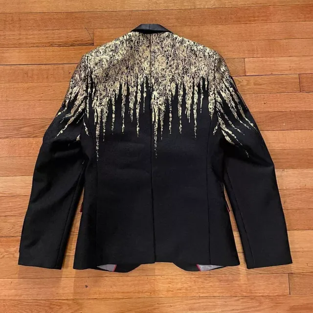 Chaqueta Twisted Tailor Negra y Oro Hombre