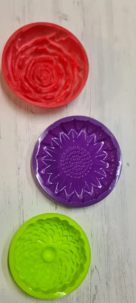 Moldes silicona tarta flor (3 uds)