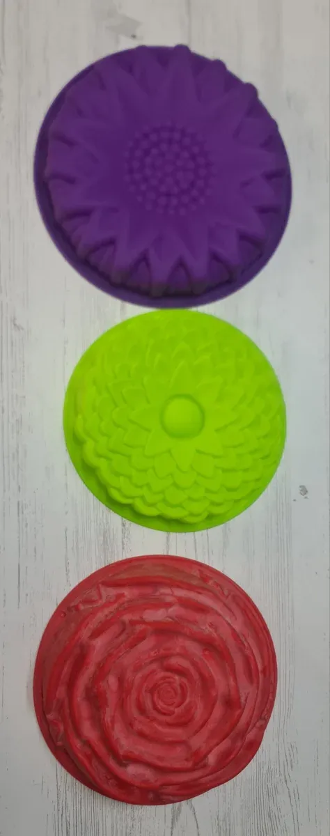 Moldes silicona tarta flor (3 uds)