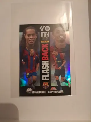 Cromo Ronaldinho y Raphinha Panini