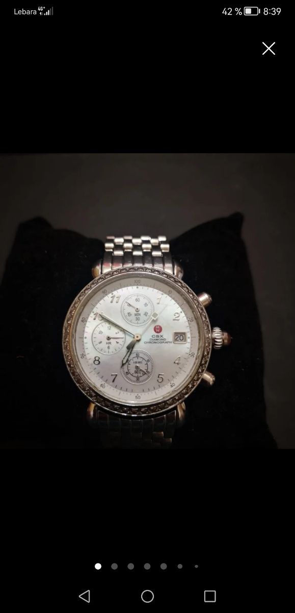 Reloj Michele CSX-36 Acero y Diamante
