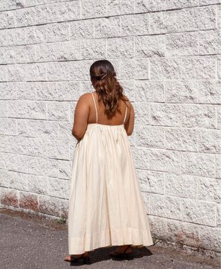 Vestido amarillo mantequilla talla única