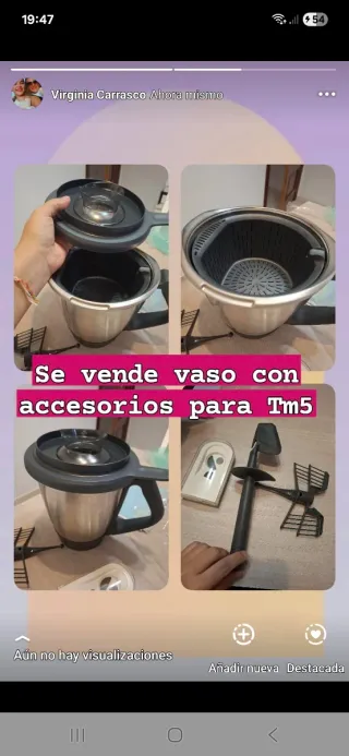 Vaso Thermomix TM5 un sólo uso 
y accesorios